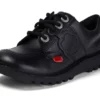 Junior Unisex Kick Lo Leer Zwart