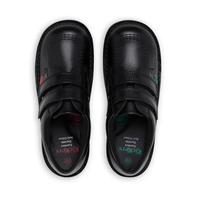 Junior Unisex Kick Lo Twin Vel Leer Zwart