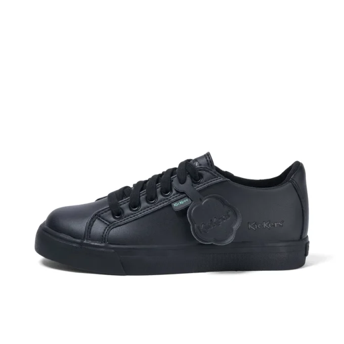 Junior Unisex Tovni Lacer leer alternatief zwart