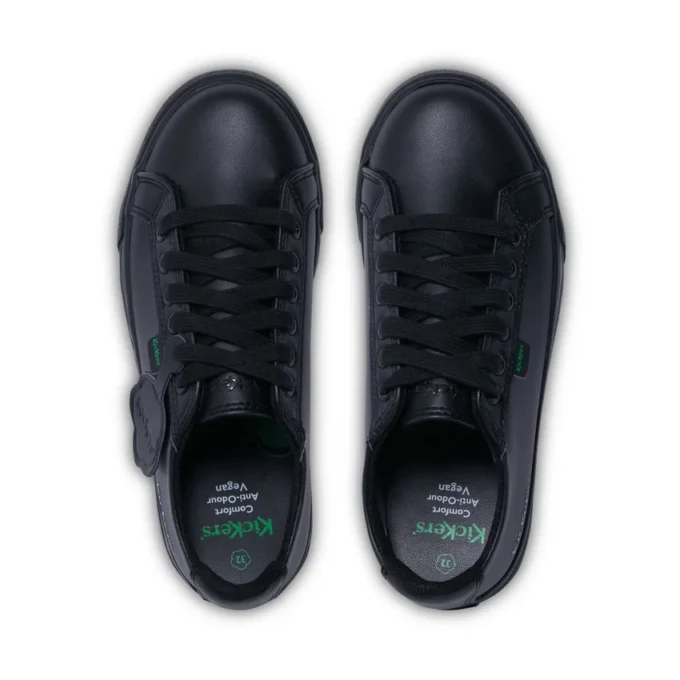 Junior Unisex Tovni Lacer leer alternatief zwart