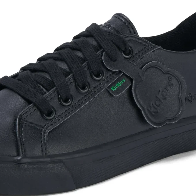 Junior Unisex Tovni Lacer leer alternatief zwart