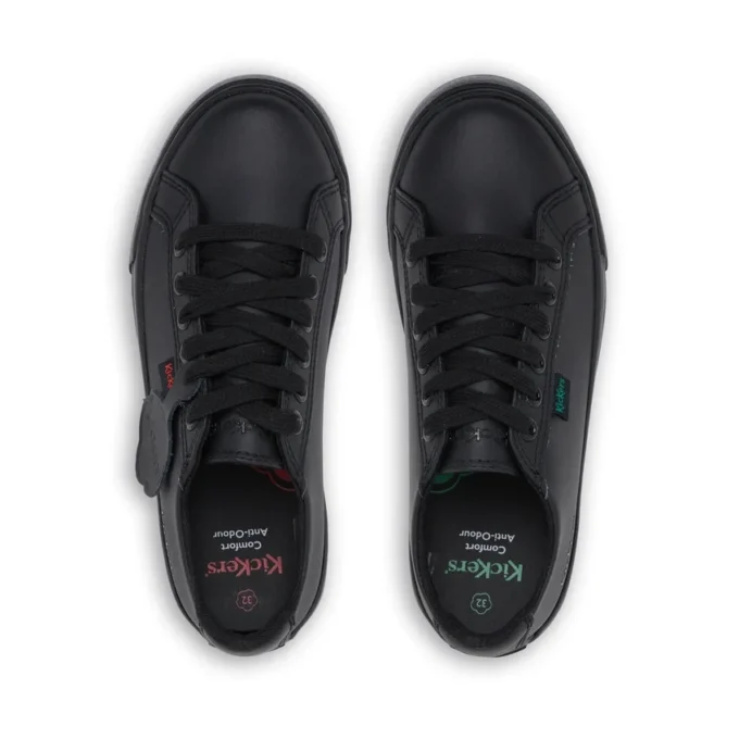 Junior Unisex Tovni Lacer Leer Zwart