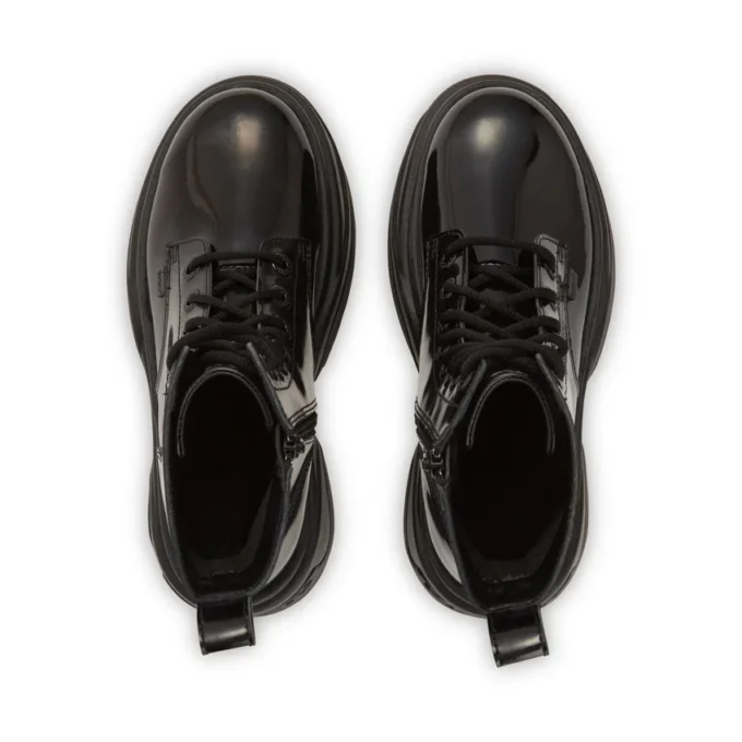 Kade-laars voor volwassenen, unisex, lakleer, zwart Kade-laars voor volwassenen, unisex, lakleer, zwart