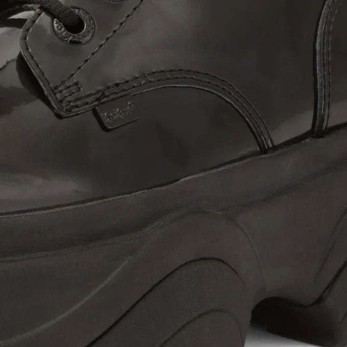 Kade-laars voor volwassenen, unisex, lakleer, zwart Kade-laars voor volwassenen, unisex, lakleer, zwart
