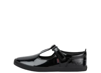 Kariko T-bar lakleren sandalen voor meisjes, zwart