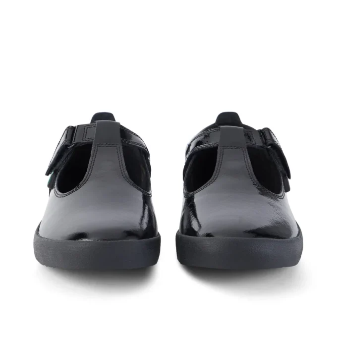 Kariko T-bar lakleren sandalen voor meisjes, zwart