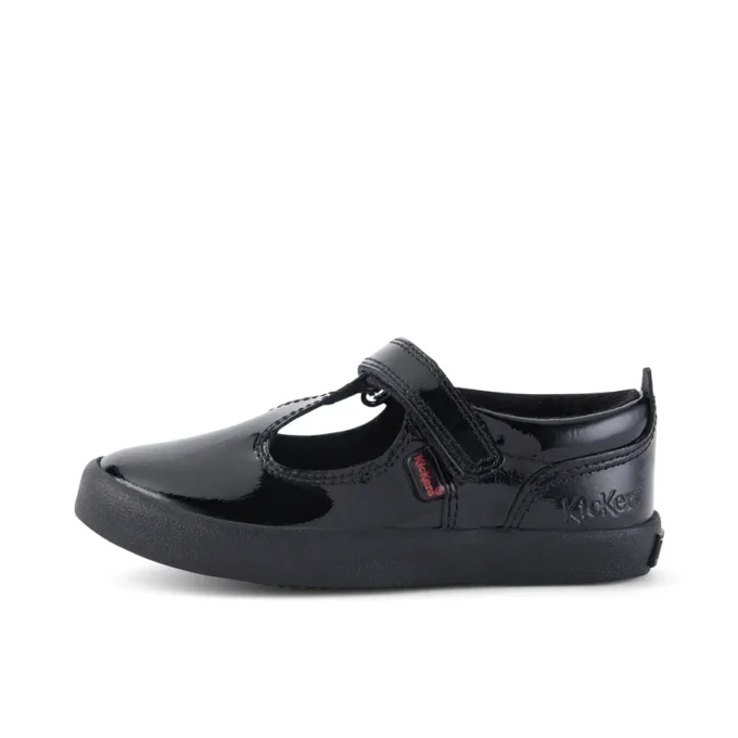Kariko T-Strap lakschoen voor meisjes, zwart