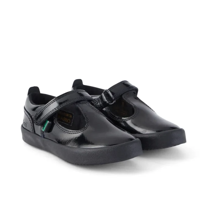 Kariko T-Strap lakschoen voor meisjes, zwart