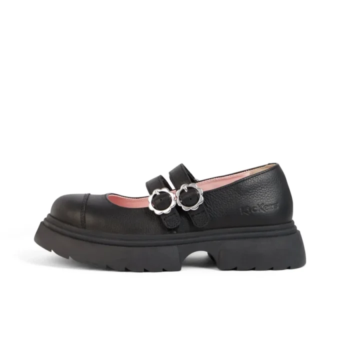 Kenzi MJ leren schoenen voor meisjes, zwart