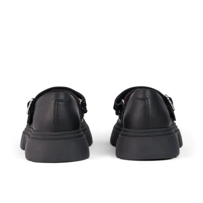 Kenzi MJ-schoenen voor meisjes, leer, zwart