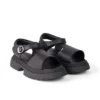 Kenzi-sandalen voor meisjes, leer, zwart