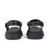 Kenzi-sandalen voor meisjes, leer, zwart