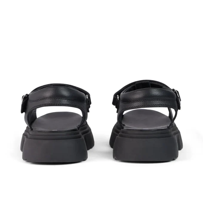 Kenzi-sandalen voor meisjes, leer, zwart