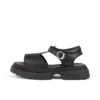Kenzi-sandalen voor meisjes, leer, zwart