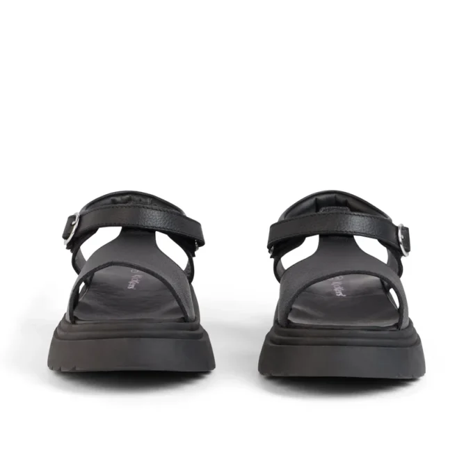 Kenzi-sandalen voor meisjes, leer, zwart