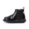 Kick Chelsea Galactic leer voor babymeisjes, zwart