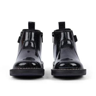 Kick Chelsea Galactic leer voor babymeisjes, zwart