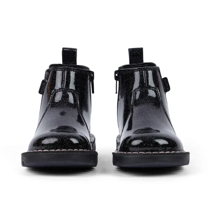 Kick Chelsea Galactic leer voor babymeisjes, zwart
