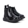 Kick Chelsea Galactic leer voor babymeisjes, zwart