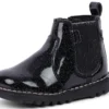 Kick Chelsea Galactic leer voor babymeisjes, zwart