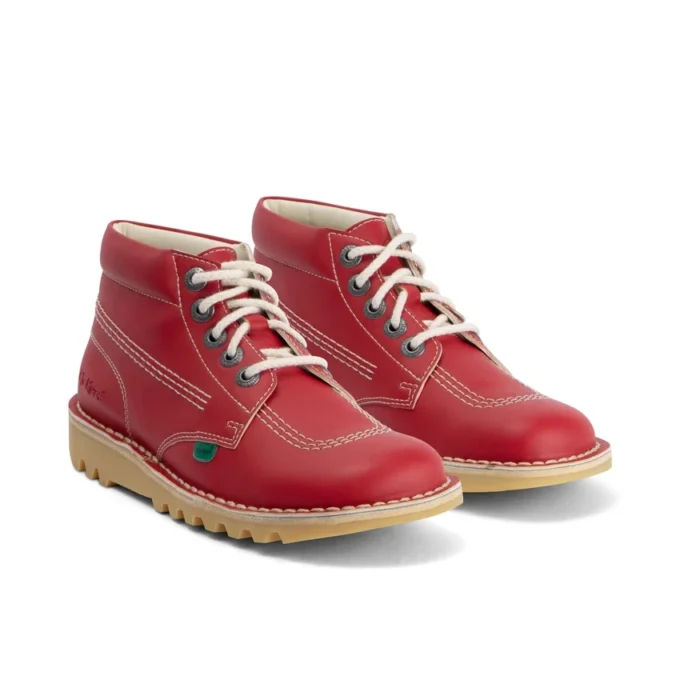 Kick Hi Leather Alternative voor volwassenen, unisex, rood