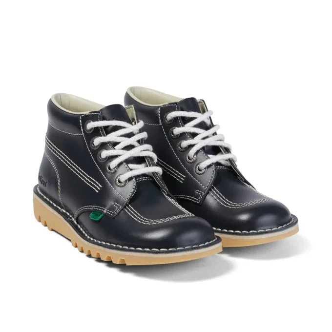 Kick Hi-leren laars voor volwassen dames, marineblauw