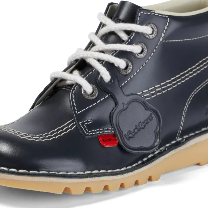Kick Hi-leren laars voor volwassen dames, marineblauw