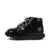 Kick Hi Meadow lakschoenen voor babymeisjes, zwart