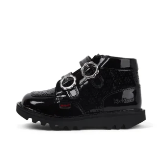 Kick Hi Meadow lakschoenen voor babymeisjes, zwart