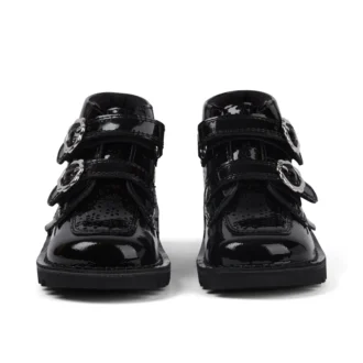 Kick Hi Meadow lakschoenen voor babymeisjes, zwart