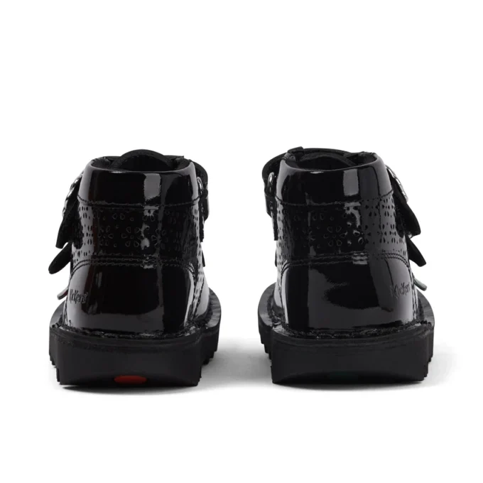 Kick Hi Meadow lakschoenen voor babymeisjes, zwart