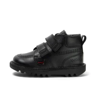 Kick Hi Roll voor babyjongens, leer, zwart