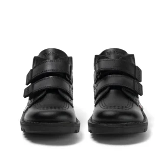 Kick Hi Roll voor babyjongens, leer, zwart
