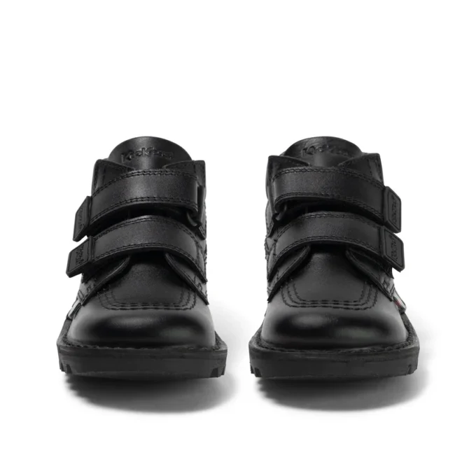 Kick Hi Roll voor babyjongens, leer, zwart