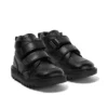 Kick Hi Roll voor babyjongens, leer, zwart