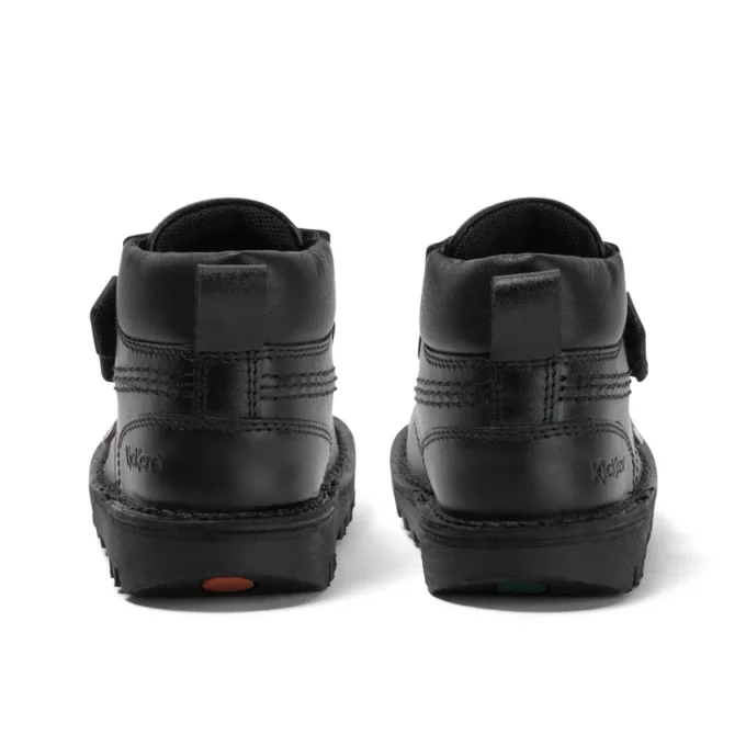 Kick Hi Roll voor babyjongens, leer, zwart