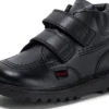 Kick Hi Roll voor babyjongens, leer, zwart