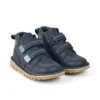 Kick Hi Roll ZigZag-laarzen voor babyjongens, leer, marineblauw