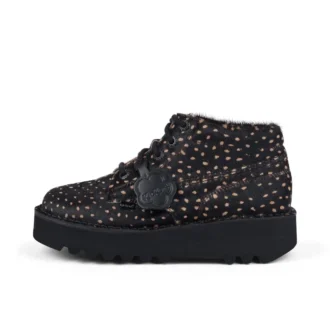 Kick Hi Stack Spot leer voor volwassenen, unisex, zwart