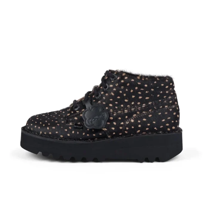 Kick Hi Stack Spot leer voor volwassenen, unisex, zwart Kick Hi Stack Spot leer voor volwassenen, unisex, zwart