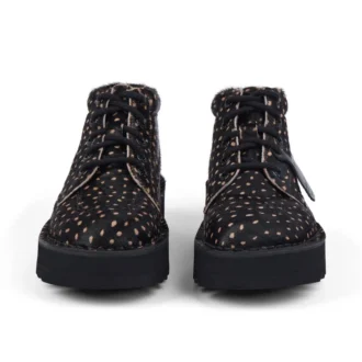 Kick Hi Stack Spot leer voor volwassenen, unisex, zwart