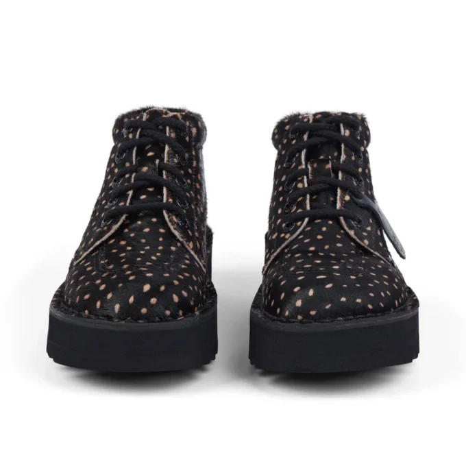 Kick Hi Stack Spot leer voor volwassenen, unisex, zwart Kick Hi Stack Spot leer voor volwassenen, unisex, zwart