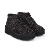 Kick Hi Stack Spot leer voor volwassenen, unisex, zwart Kick Hi Stack Spot leer voor volwassenen, unisex, zwart