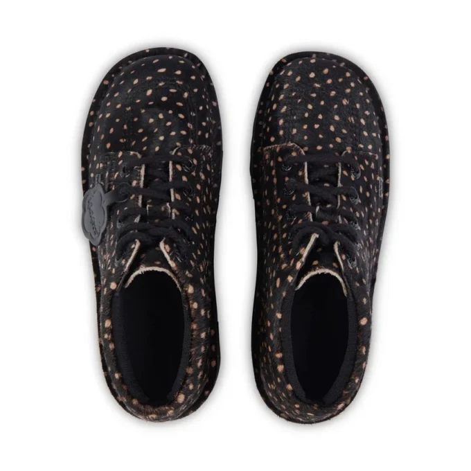 Kick Hi Stack Spot leer voor volwassenen, unisex, zwart Kick Hi Stack Spot leer voor volwassenen, unisex, zwart