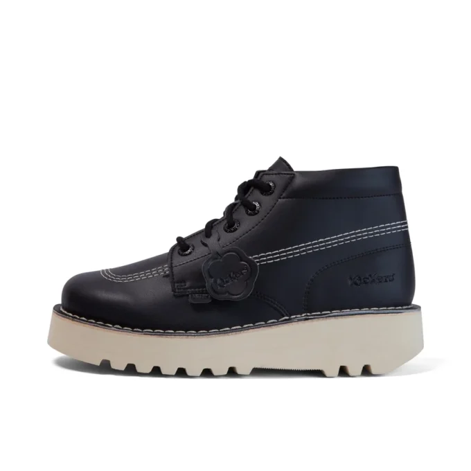 Kick Hi Stack voor volwassenen, unisex, leer, alternatief, zwart