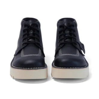Kick Hi Stack voor volwassenen, unisex, leer, alternatief, zwart