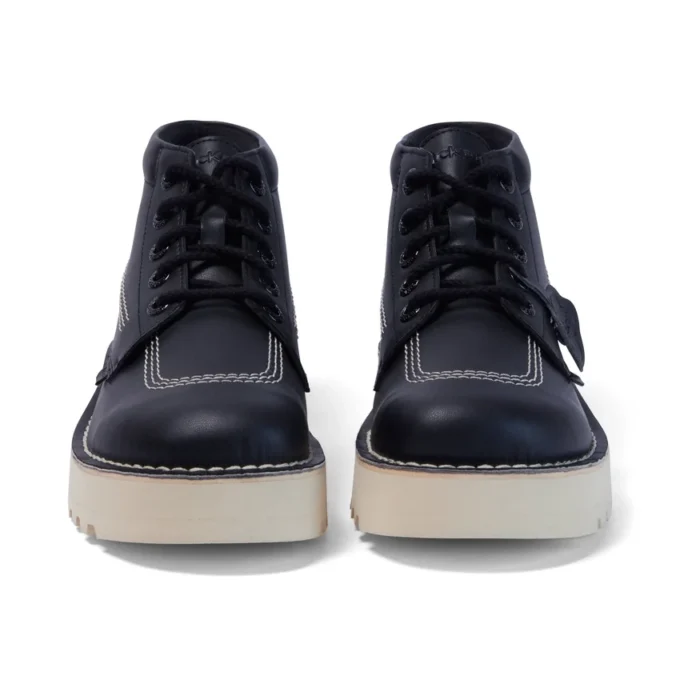 Kick Hi Stack voor volwassenen, unisex, leer, alternatief, zwart