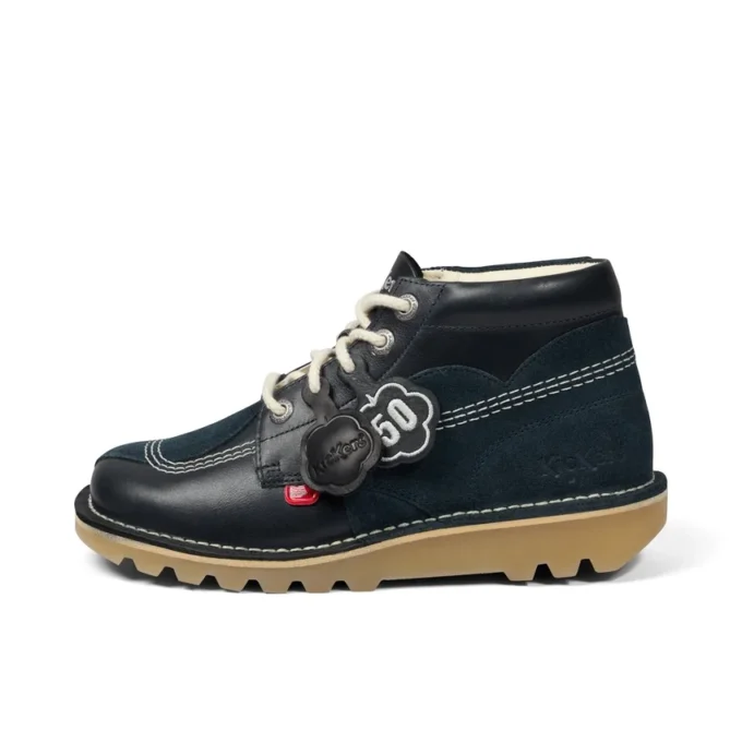 Kick Hi Stitch-laarzen voor volwassenen, unisex, marineblauw