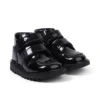 Kick Hi Vel Brogue lakschoenen voor babymeisjes, zwart