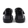 Kick Hi Vel Brogue lakschoenen voor babymeisjes, zwart